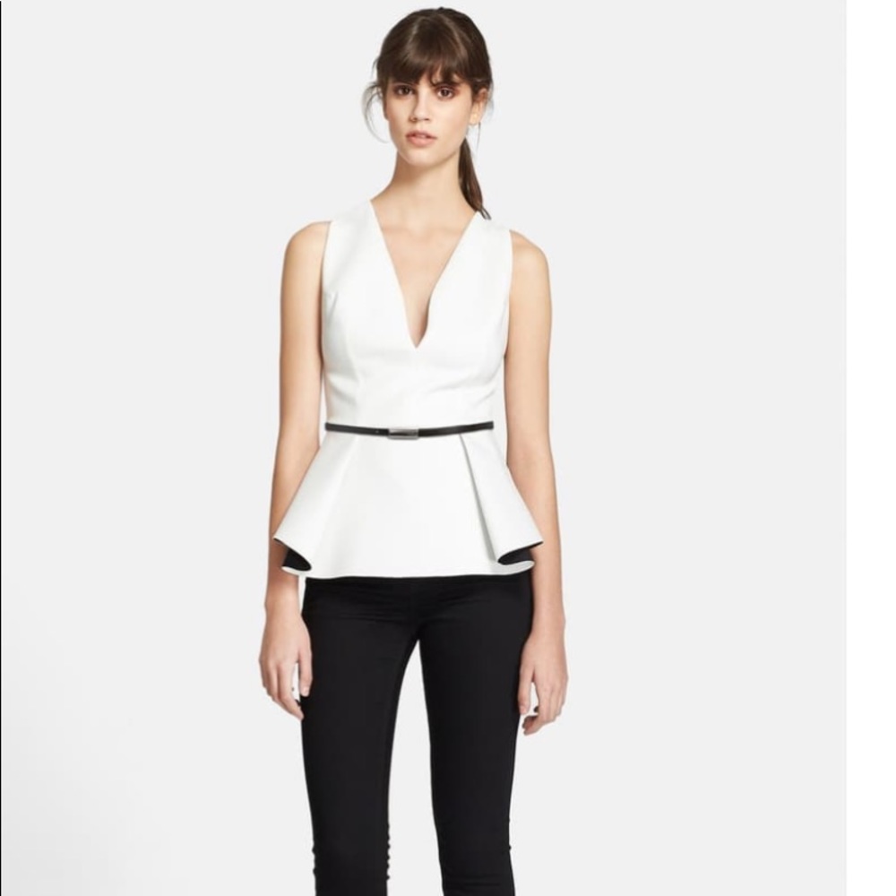 Robert Rodriguez Peplum Top with Belt